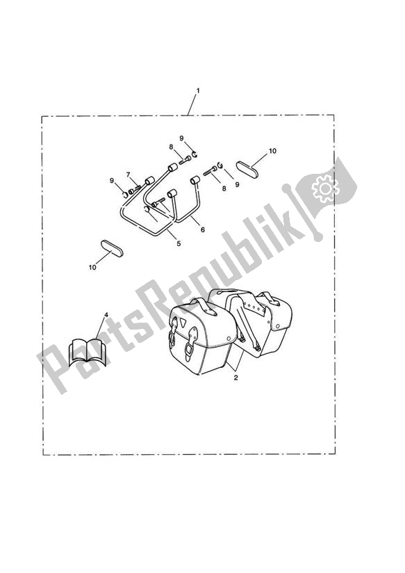 All parts for the Pannier Kit, Leather, Type B of the Triumph America Carburettor 790 2002 - 2007